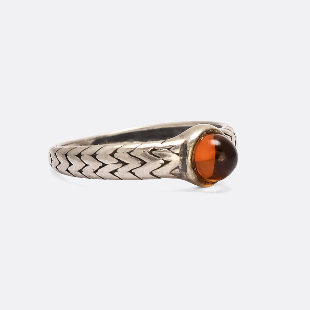 Art Deco Amber Solitaire Ring