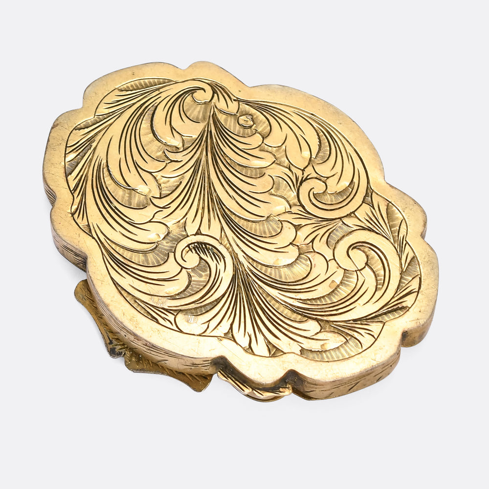 Art Deco Enamelled & Mirrored Powder Compact