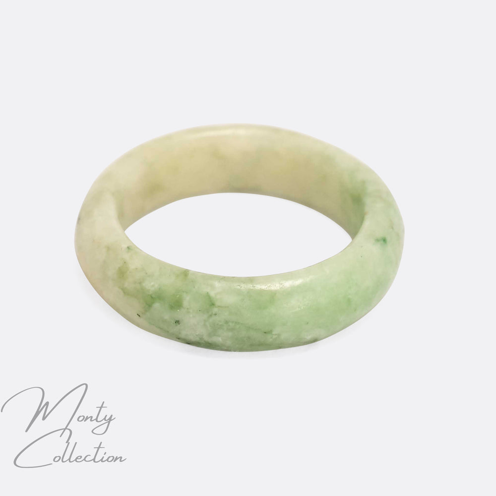 Art Deco Green Jade Ring