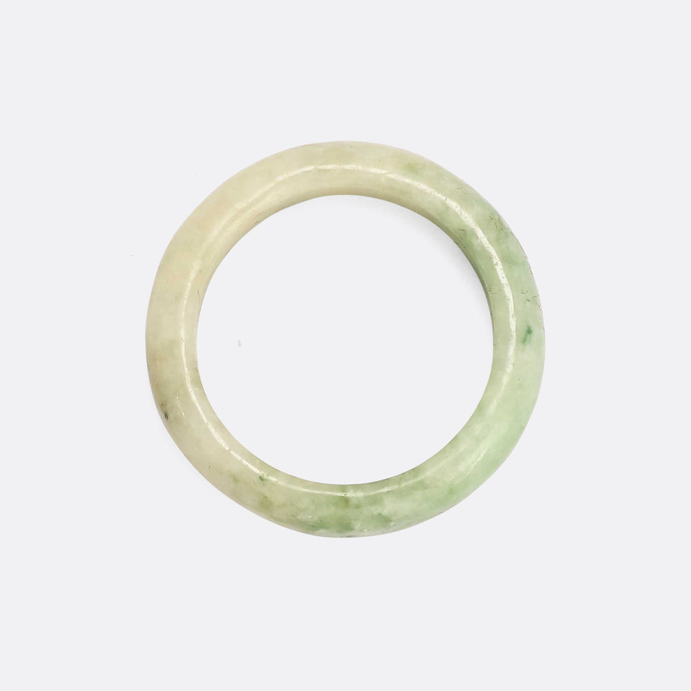 Art Deco Green Jade Ring