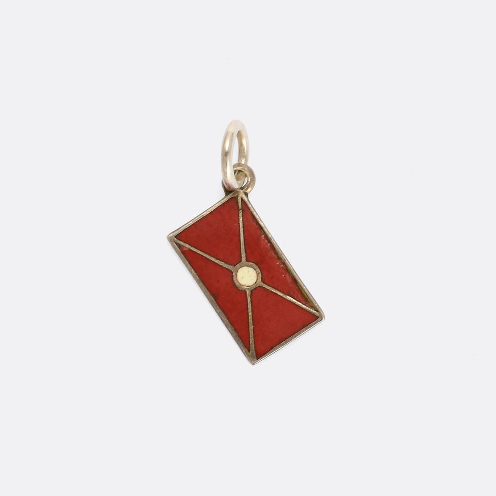 Art Deco Red Letter Day Charm