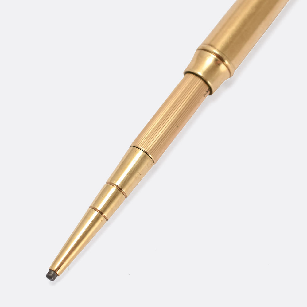 Art Deco Sampson Mordan & Co Gold Propelling Pencil