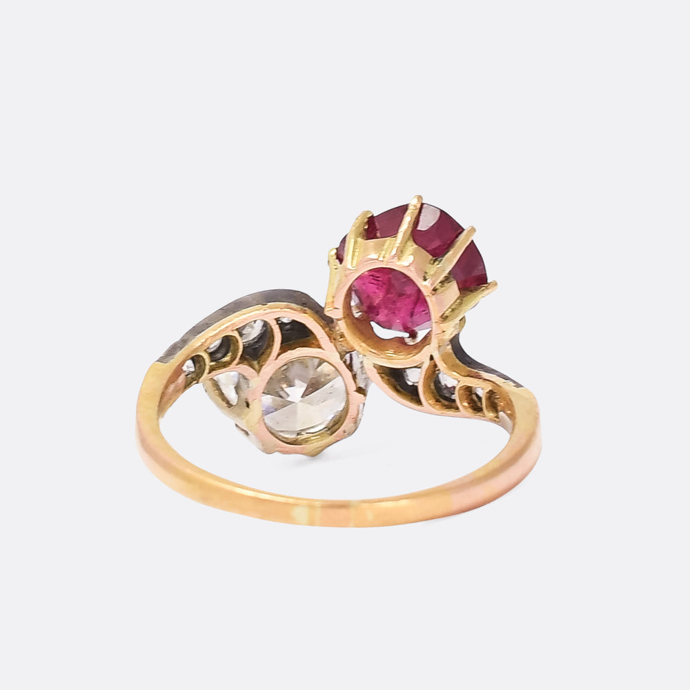 Art Nouveau Diamond & Burma Ruby 
