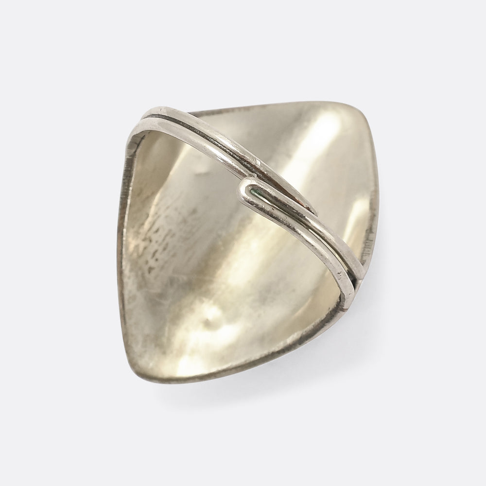 Arts & Crafts Chrysocolla Statement Ring