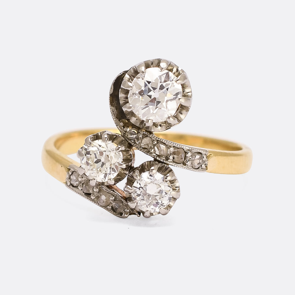 Belle Époque 1.20ct Diamond Three-Stone Ring