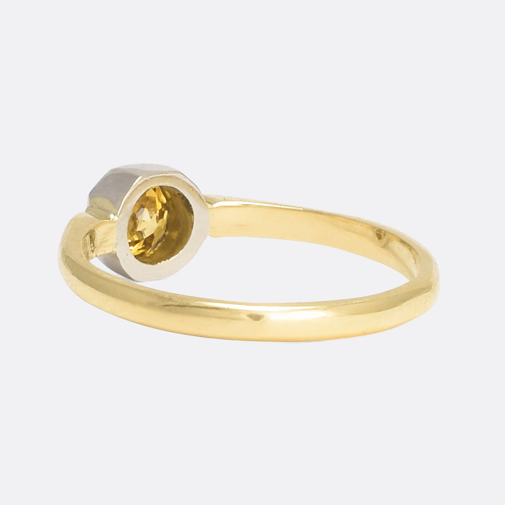 Bespoke Fancy Intense Orangish-Yellow Diamond Solitaire Ring