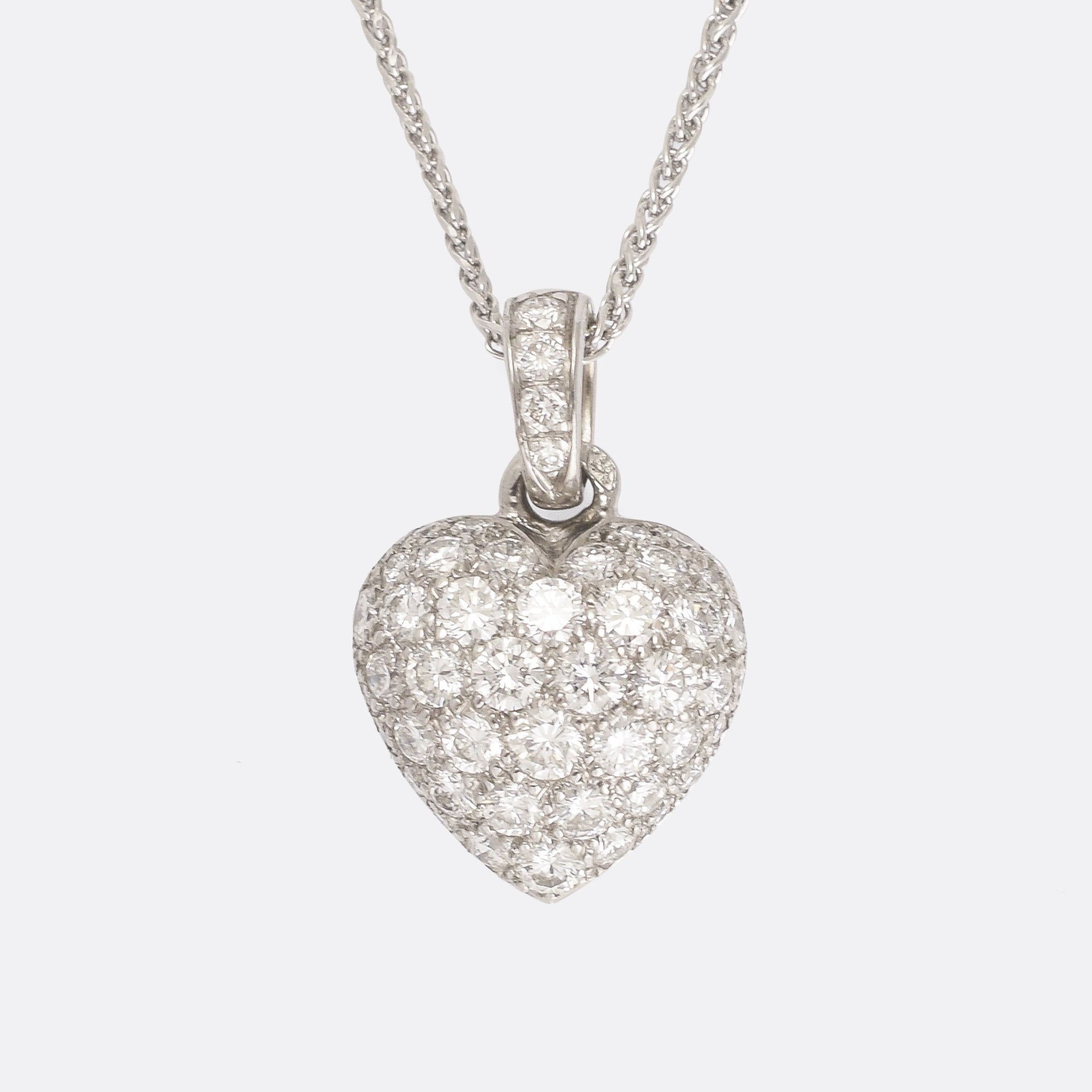 Cartier diamond shop heart pendant