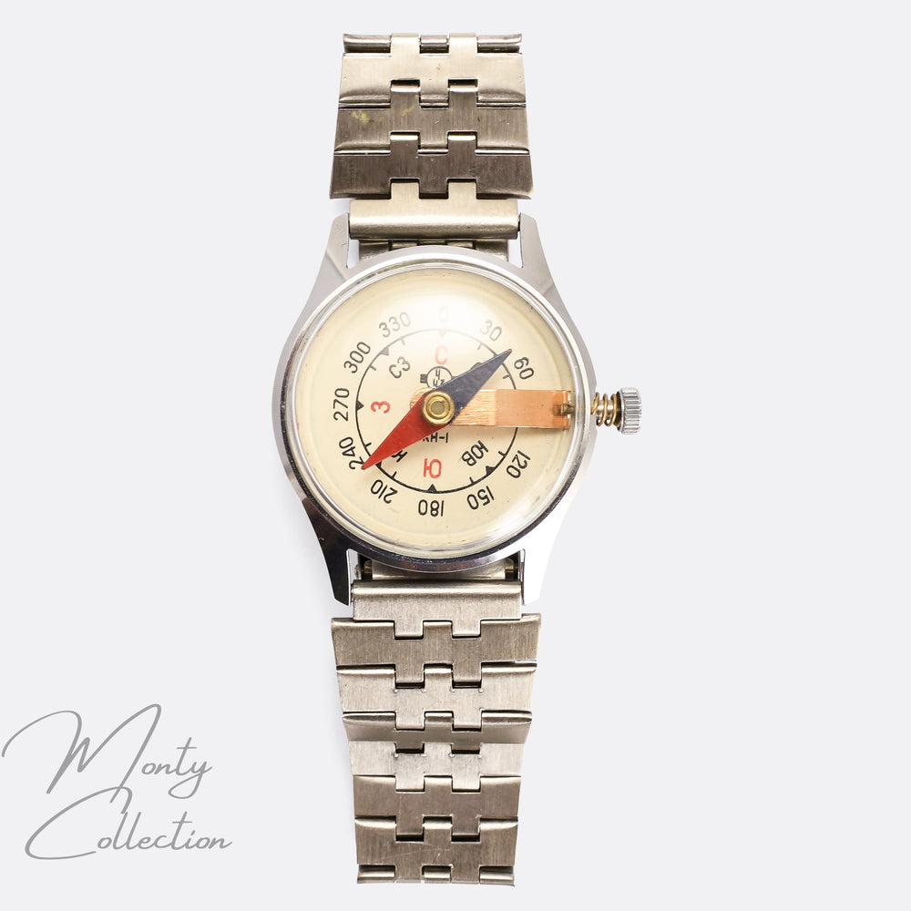 Cold War Soviet Compass Wristwatch