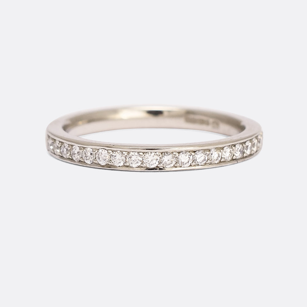 Contemporary Diamond Half Eternity Ring