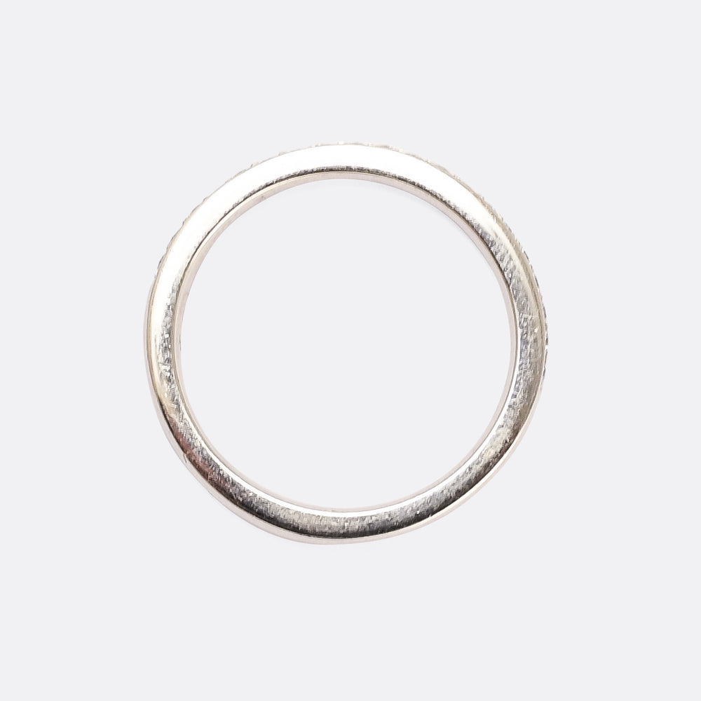 Contemporary Diamond Half Eternity Ring