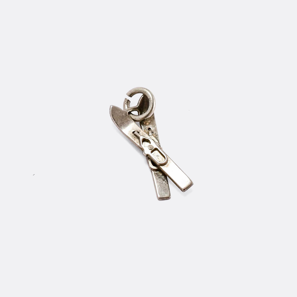 Crossed Skis Charm