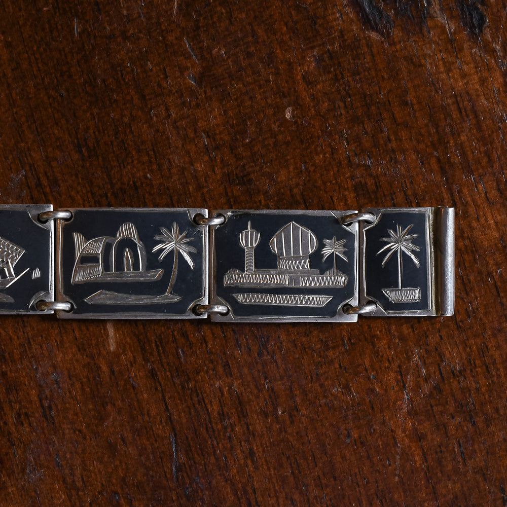 Egyptian Revival Panel Bracelet