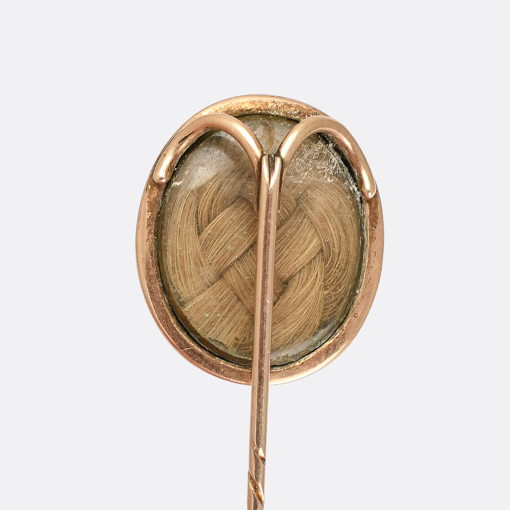 Early Victorian Fides Et Amor Peace Dove Stick Pin
