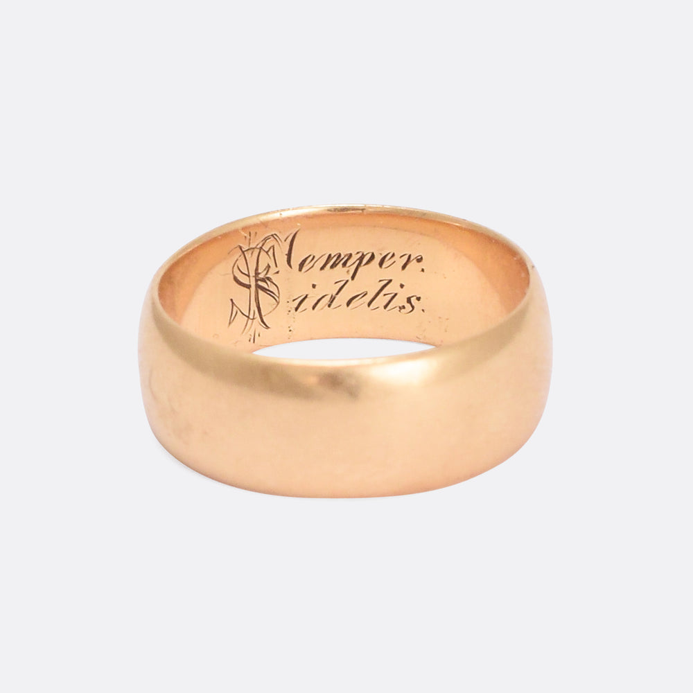 Early Victorian Semper Fidelis Wedding Band