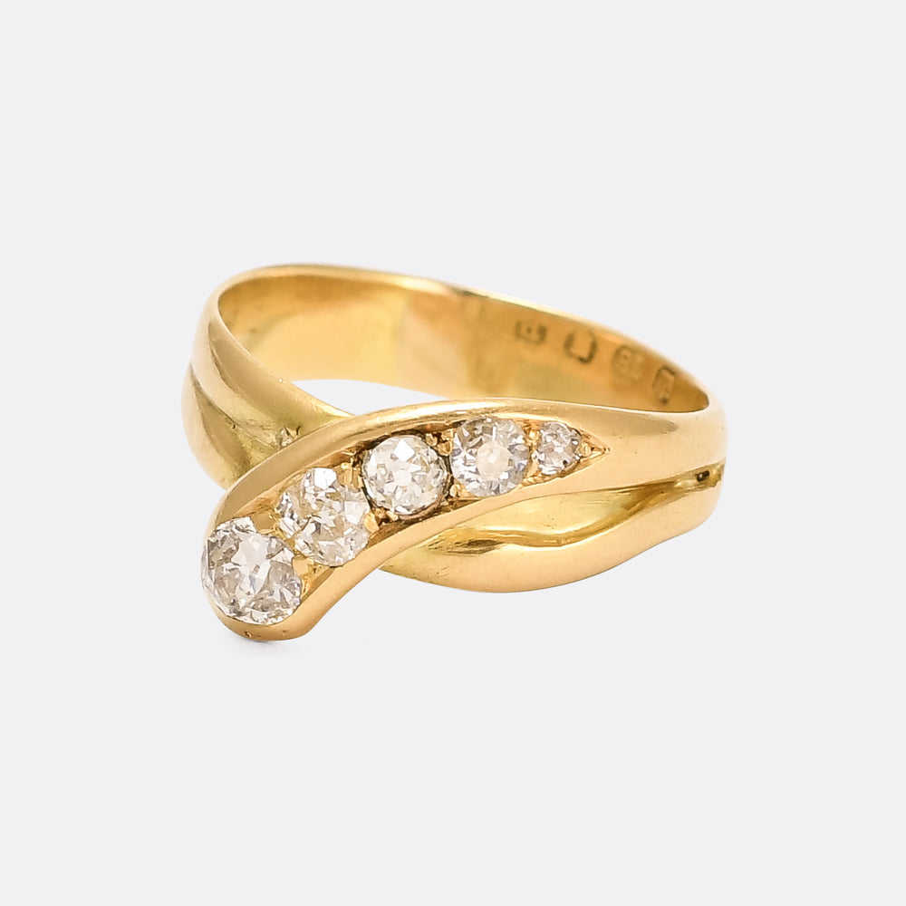 Edwardian OMC Diamond Serpent Ring