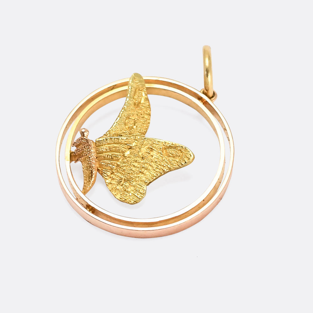 Edwardian Psyche Butterfly Halo Pendant