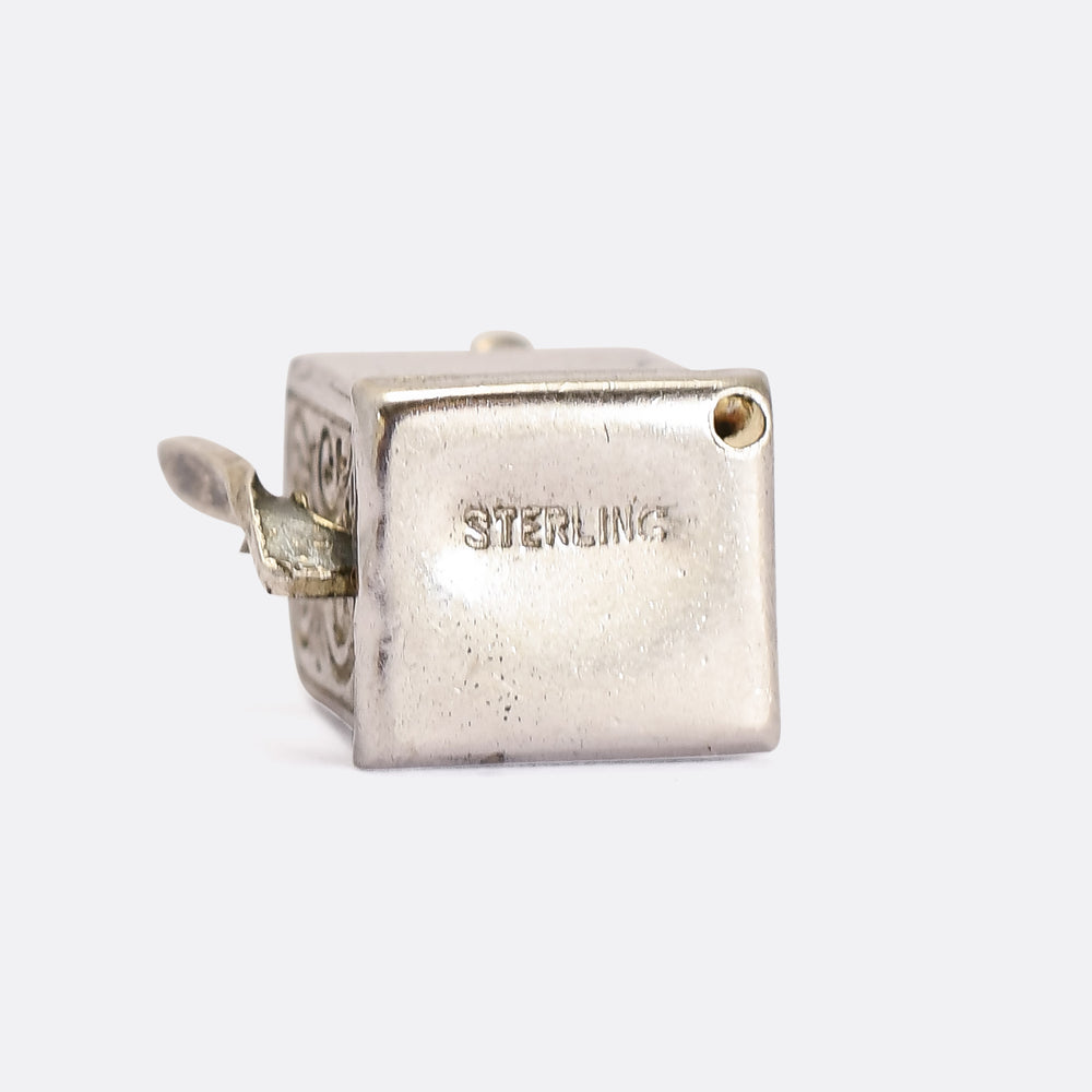 Edwardian Silver Slot Machine Pendant