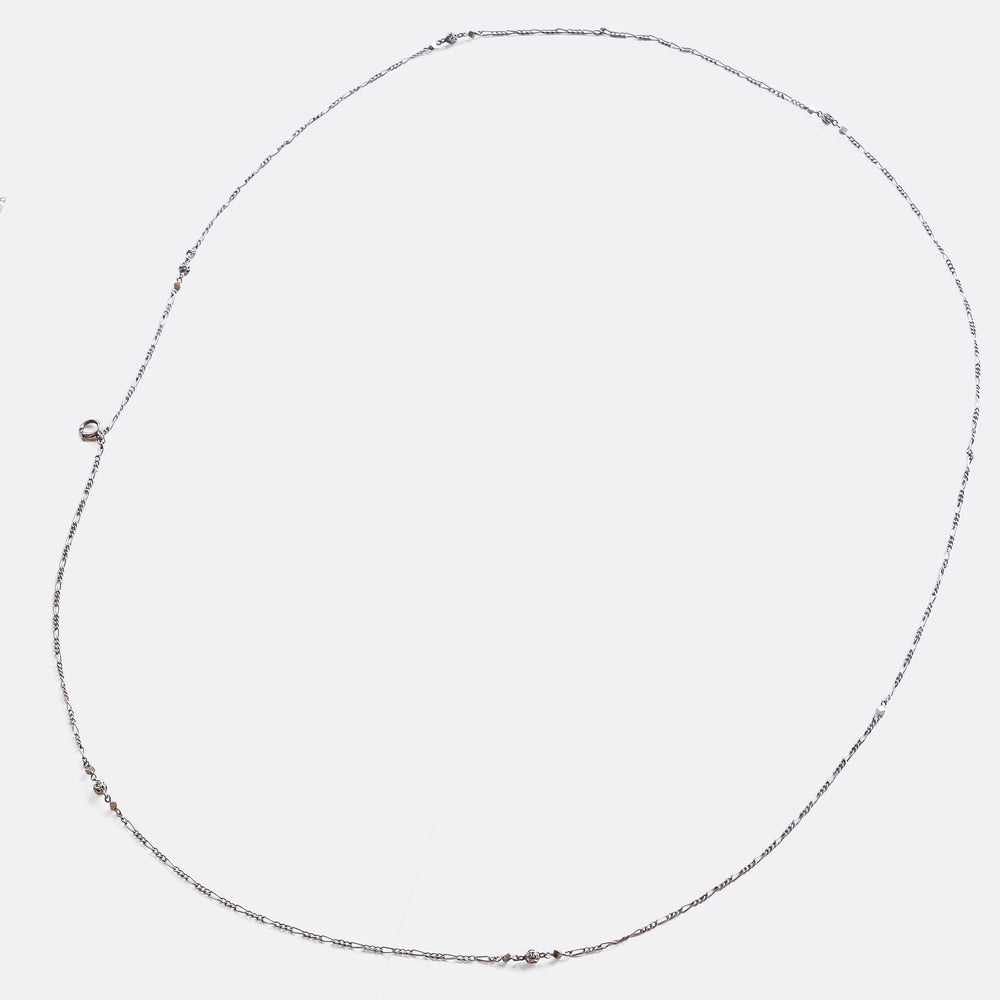 Edwardian 'Spheres & Cubes' Silver Guard Chain