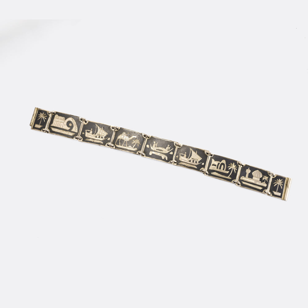 Egyptian Revival Panel Bracelet