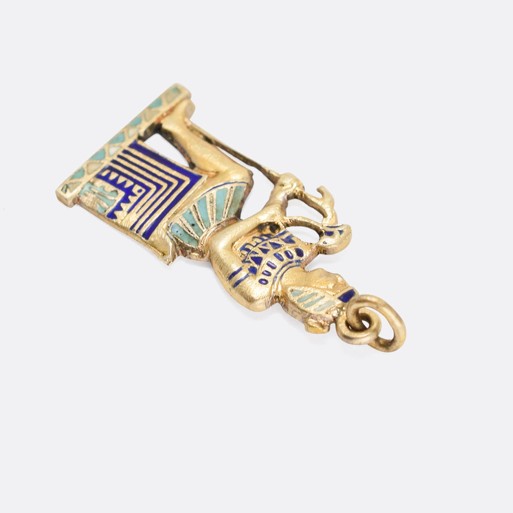 Egyptian Revival Enamel Pendant