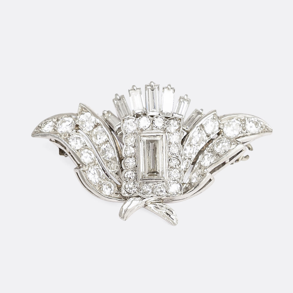 French Art Deco Diamond Clasp