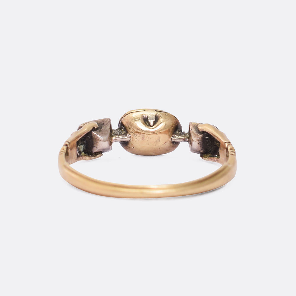 Georgian Almandine Garnet & White Paste Ring