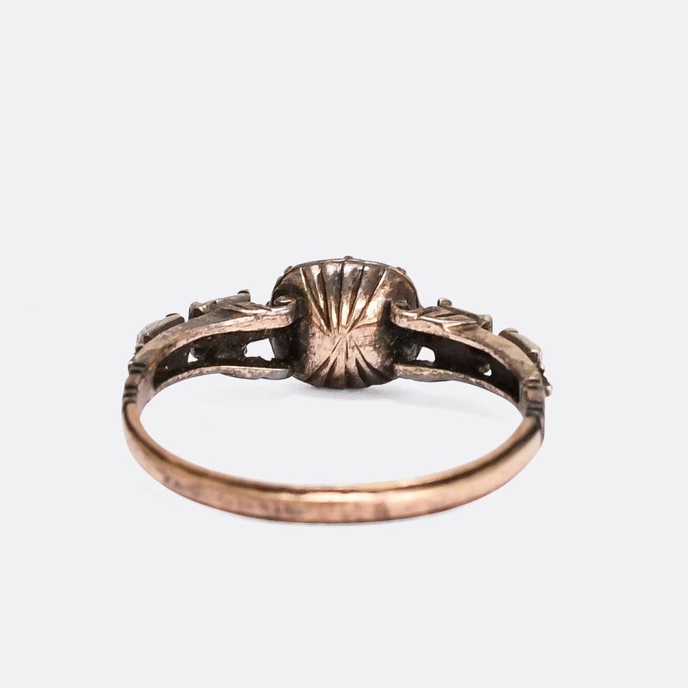 Georgian Amethyst Paste Solitaire Ring
