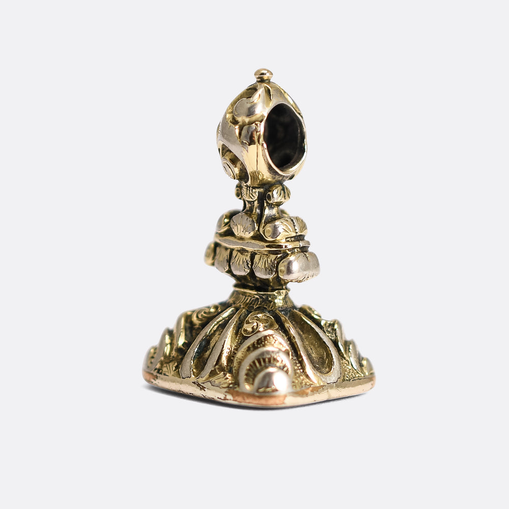 Georgian Doves And Love Knot 'LE PLUS LOIN LE PLUS SERRE' Intaglio Seal Fob