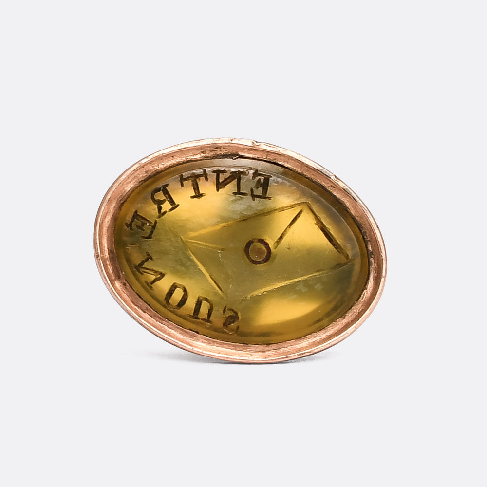 Georgian Entre Nous Letter Seal Fob Pendant