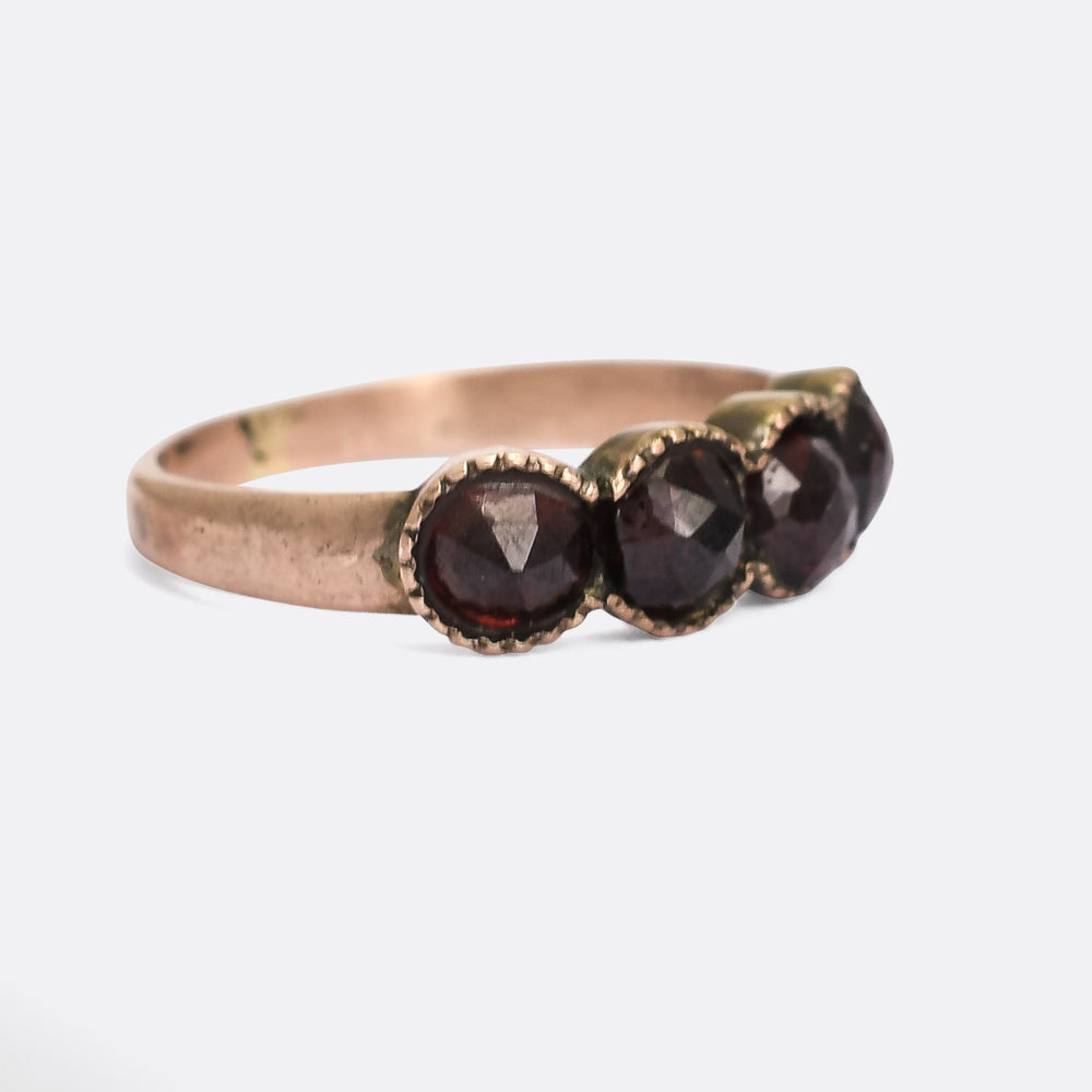 Georgian Garnet Four-Stone Ring