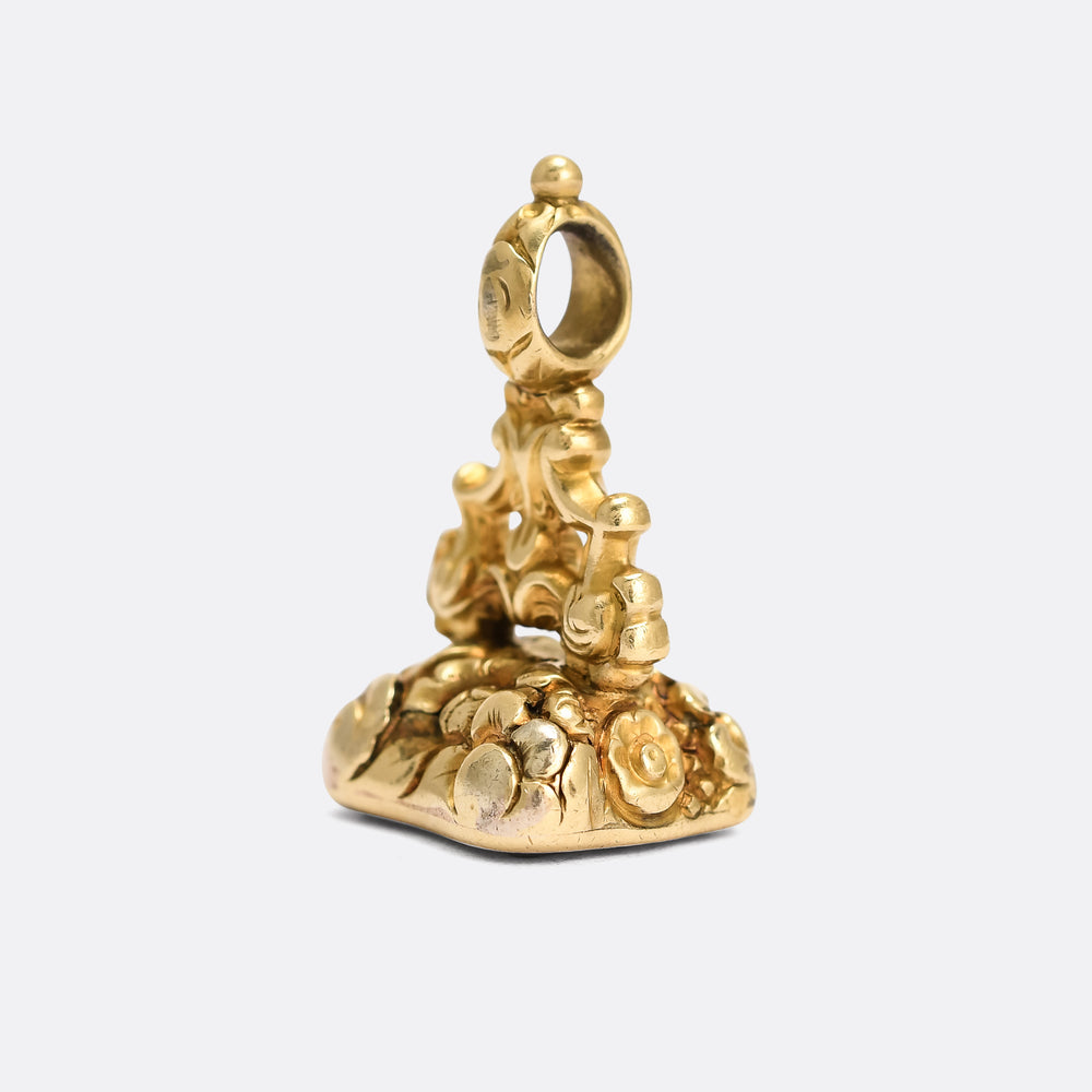 Georgian God Save The King Carnelian Intaglio Seal Fob
