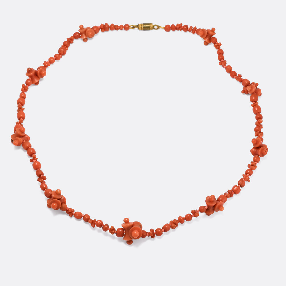 Georgian Grand Tour Coral Necklace