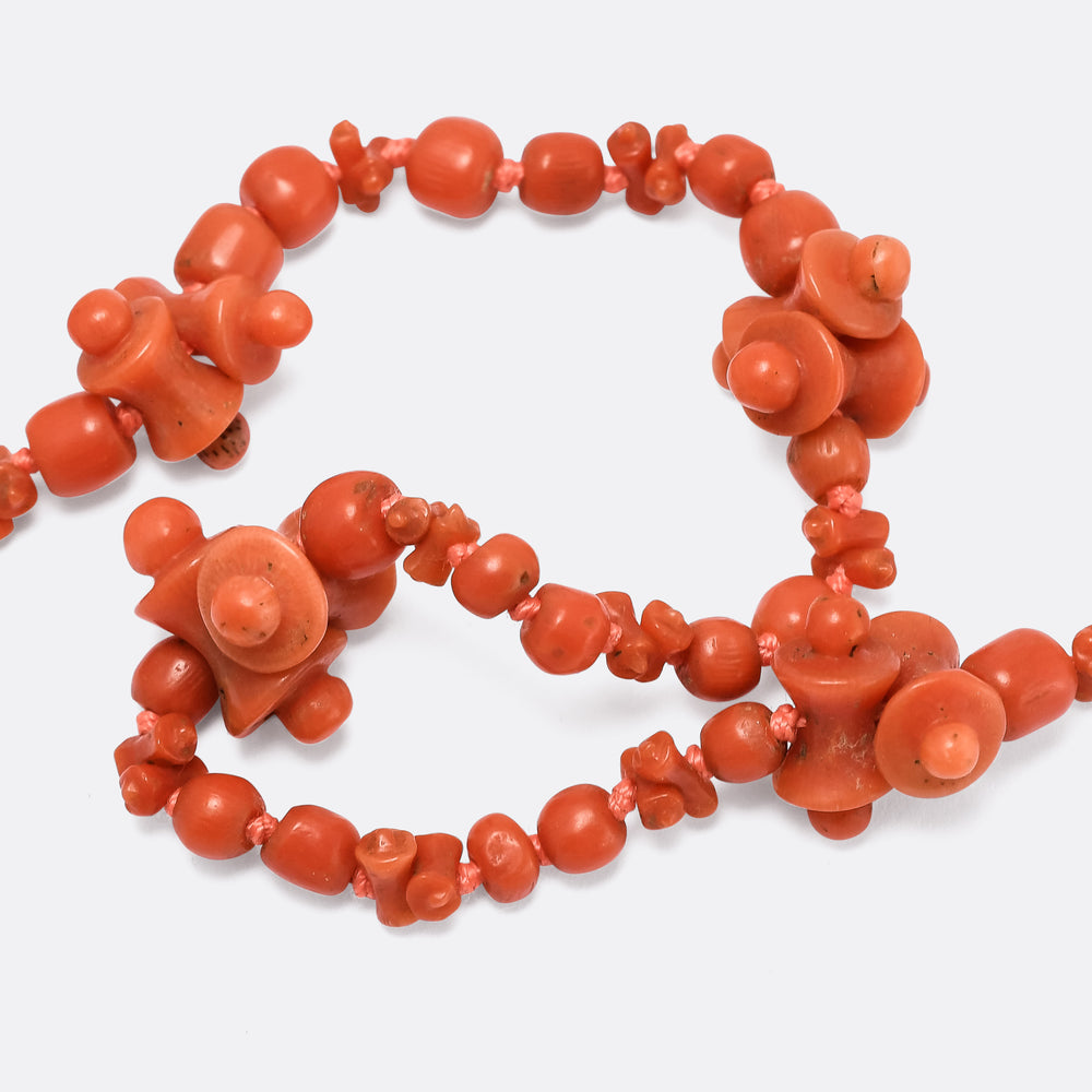 Georgian Grand Tour Coral Necklace