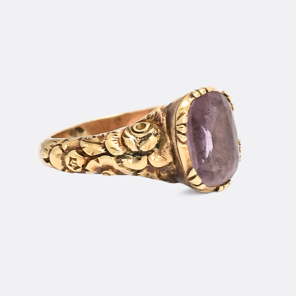 Georgian Lavender Paste Single-Stone Ring