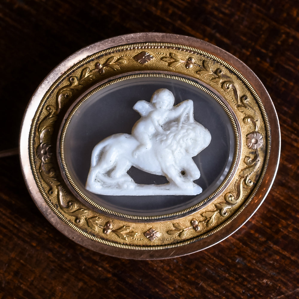 Georgian Love Conquers All Cameo Brooch