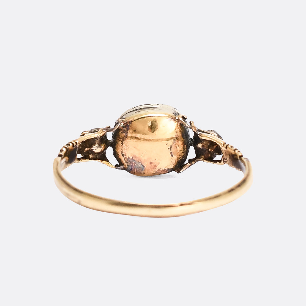 Georgian Old Mine Cut Diamond Solitaire Ring