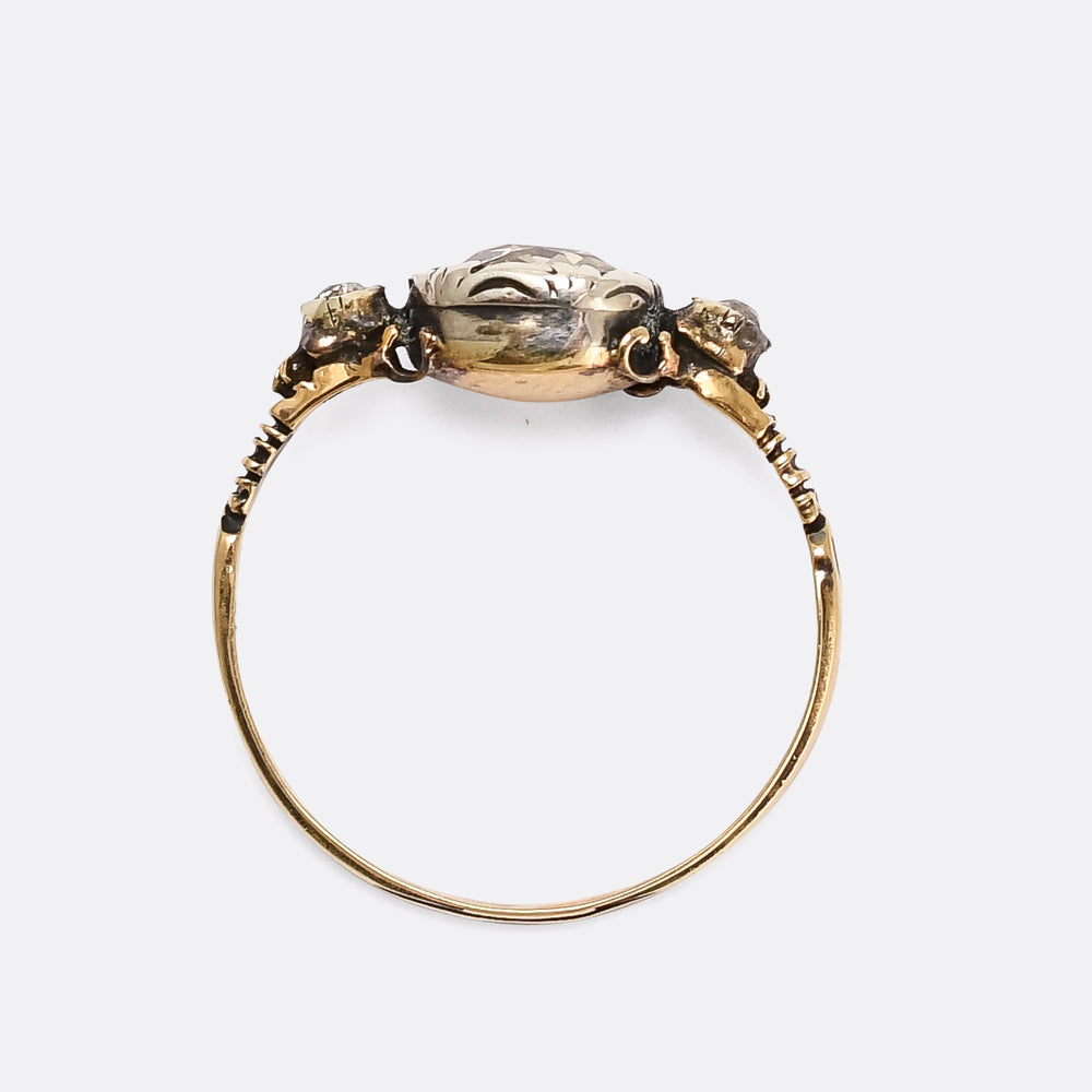 Georgian Old Mine Cut Diamond Solitaire Ring