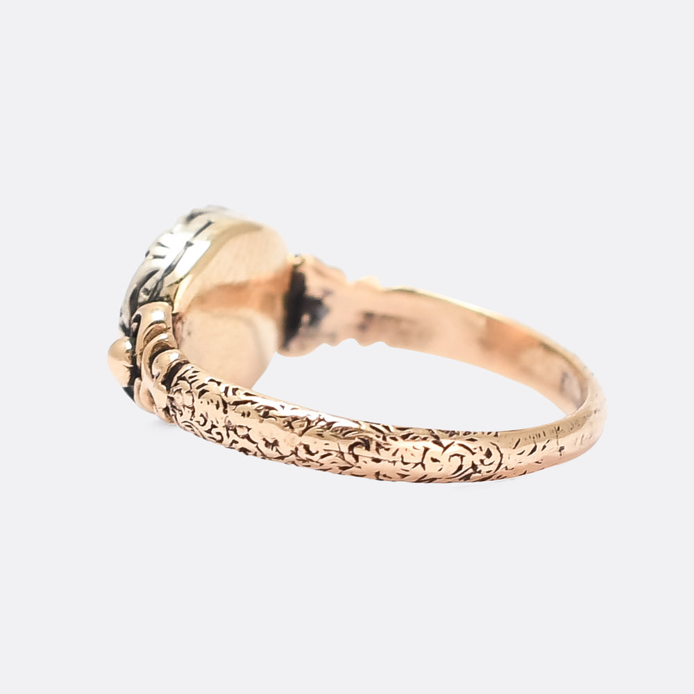 Georgian Oval Diamond Solitaire Ring