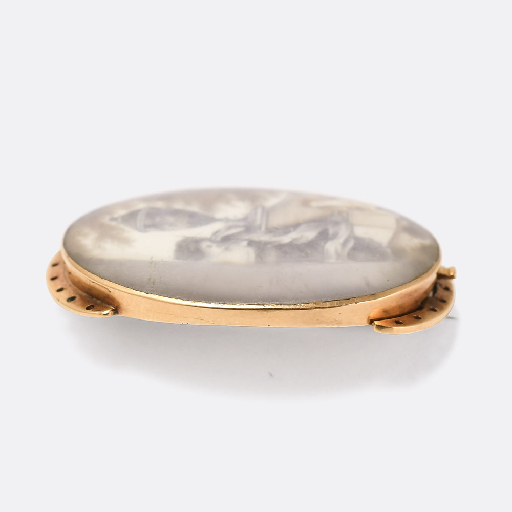 Georgian Sepia Mourning Clasp