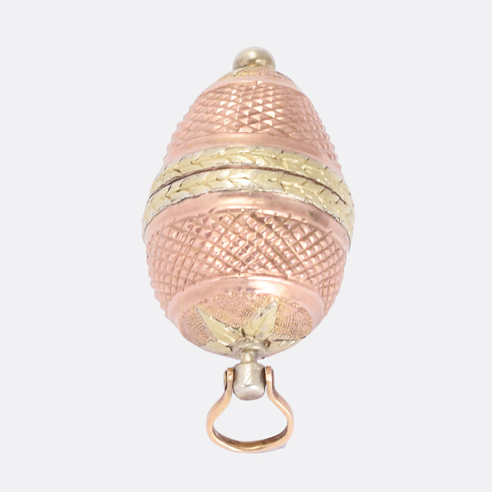 Georgian Two-Tone Gold Egg Locket