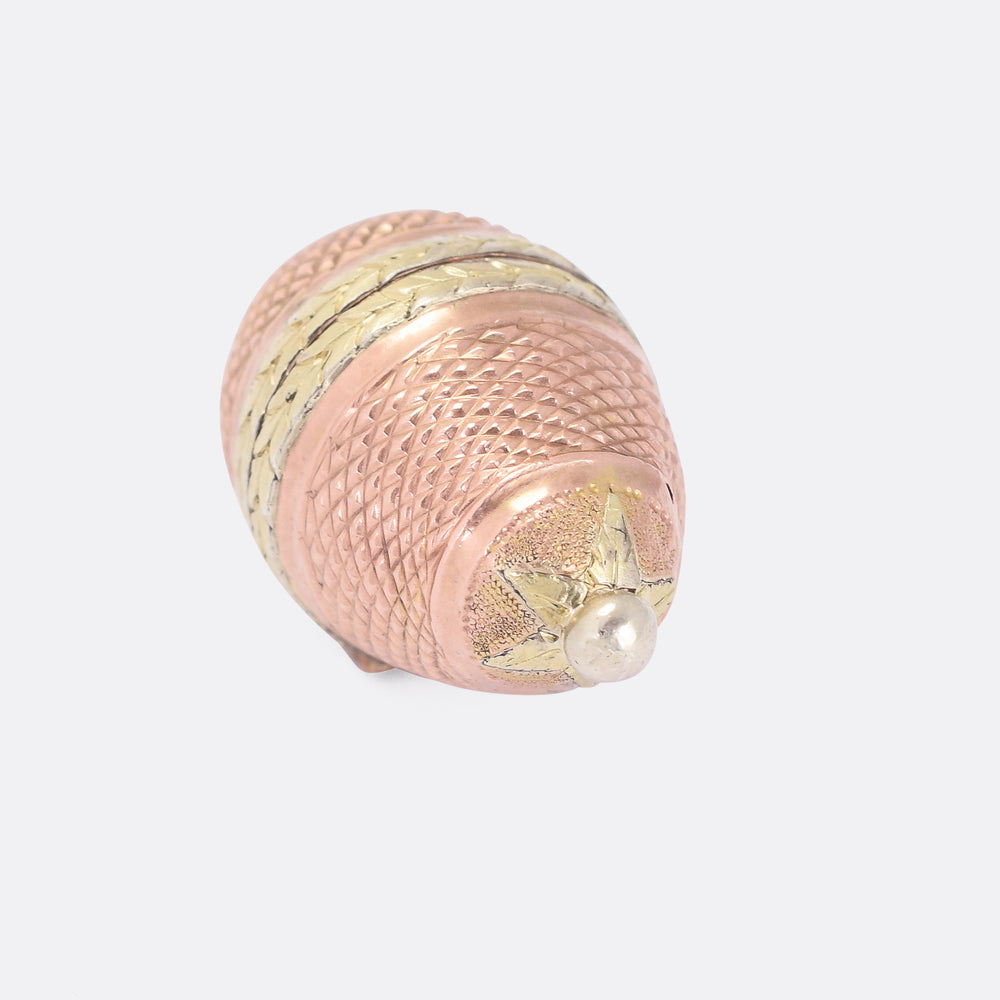 Georgian Two-Tone Gold Egg Locket