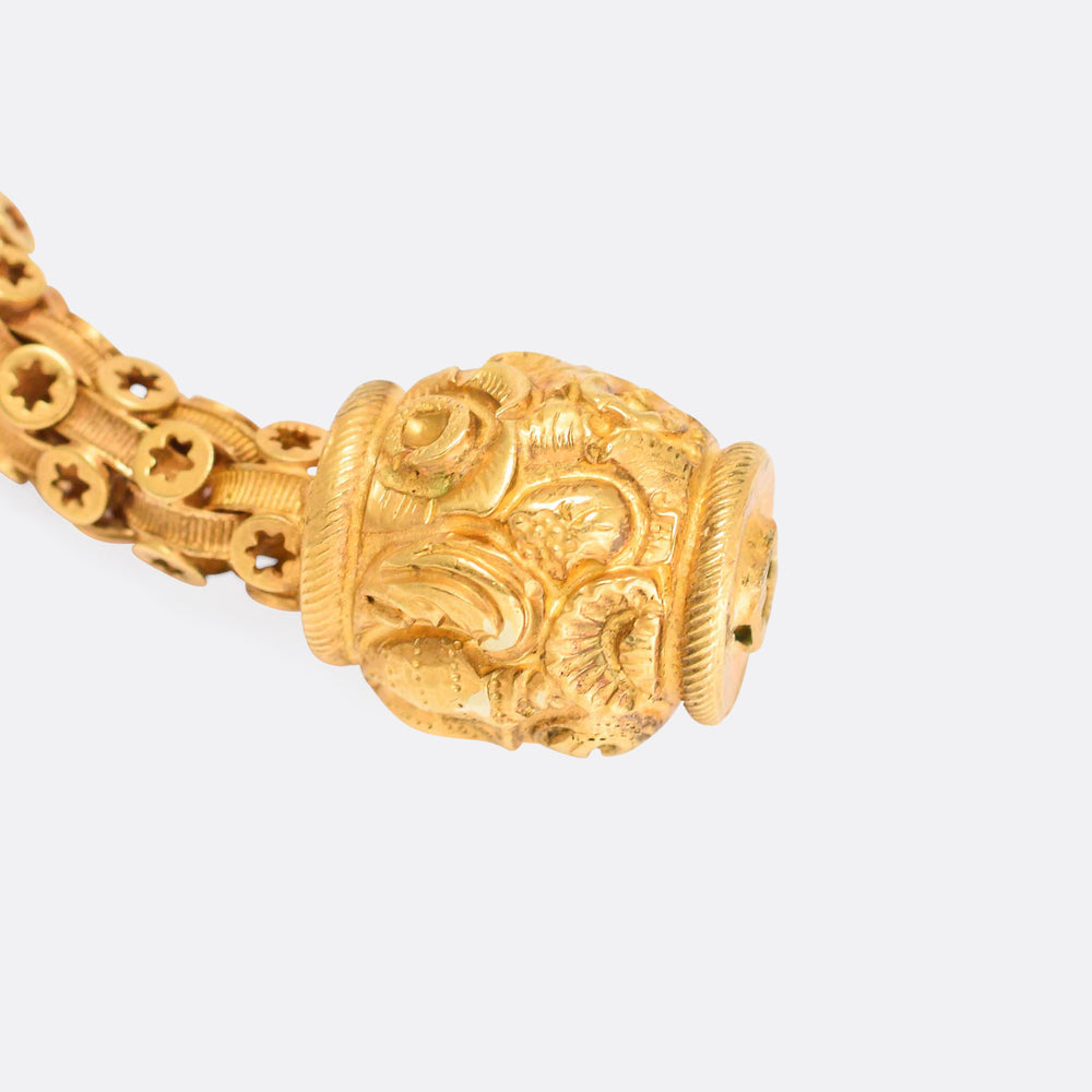 Georgian 15k Gold Star-Link Chain