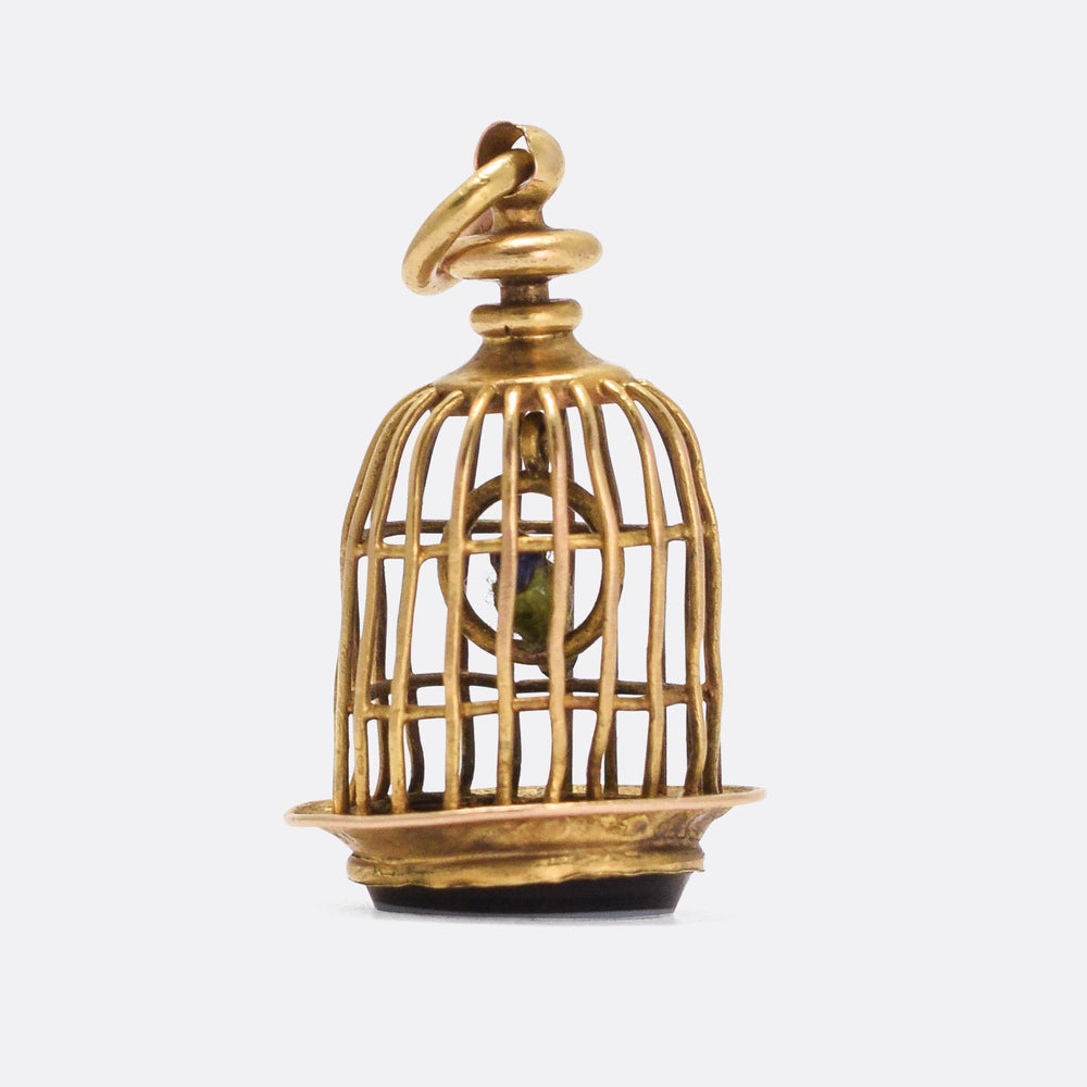 Georgian Bird Cage Seal Pendant