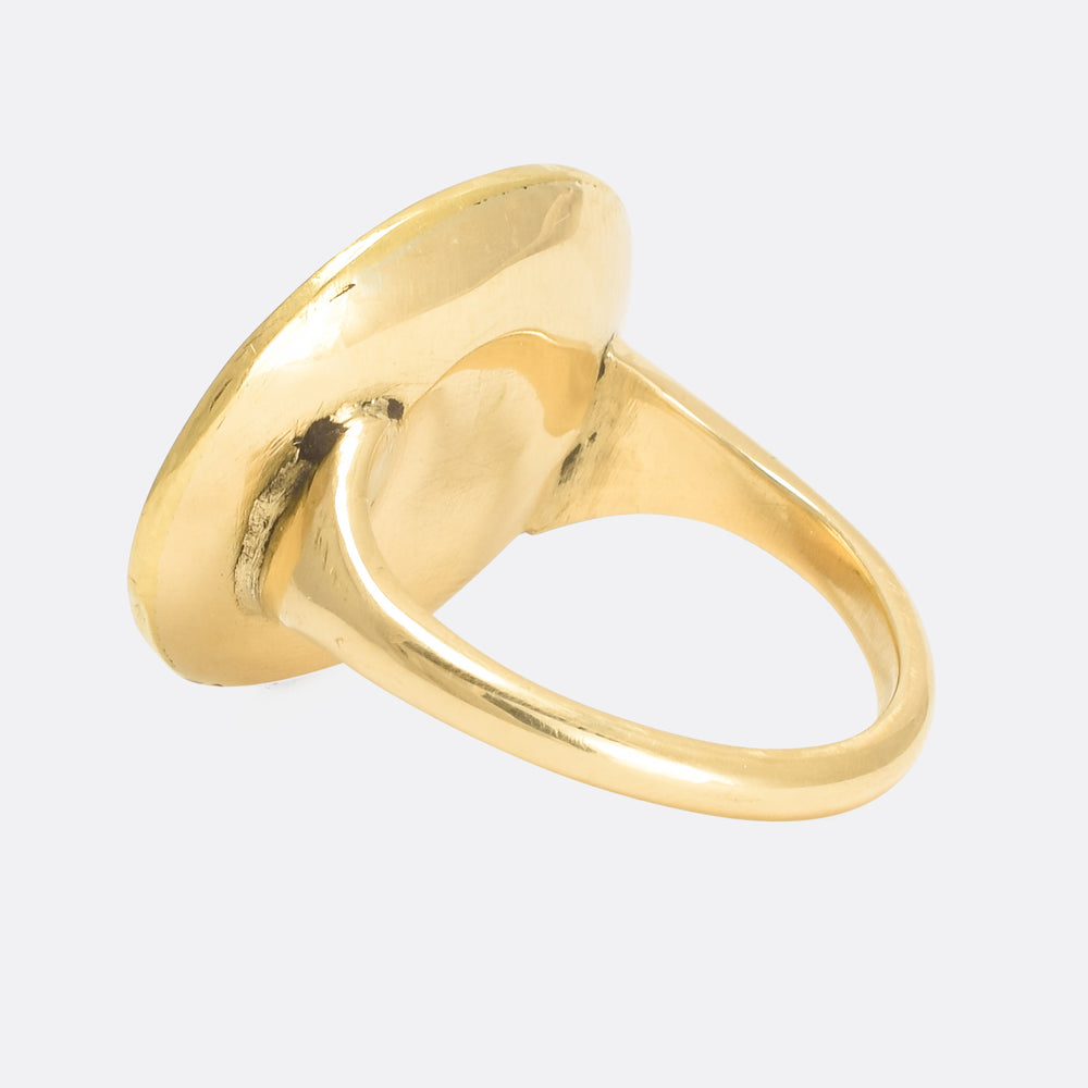 Georgian Cherubs At Play Shell Cameo Ring