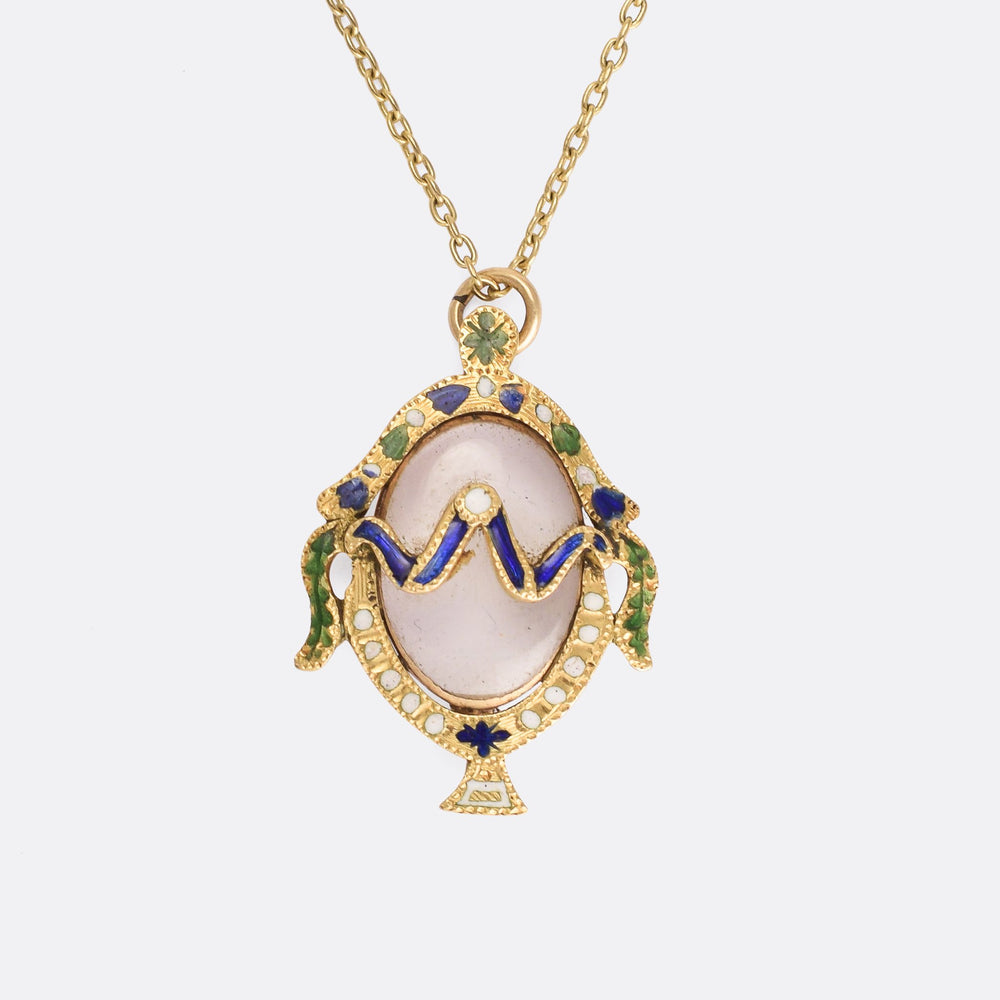 Georgian Enamelled Urn Locket