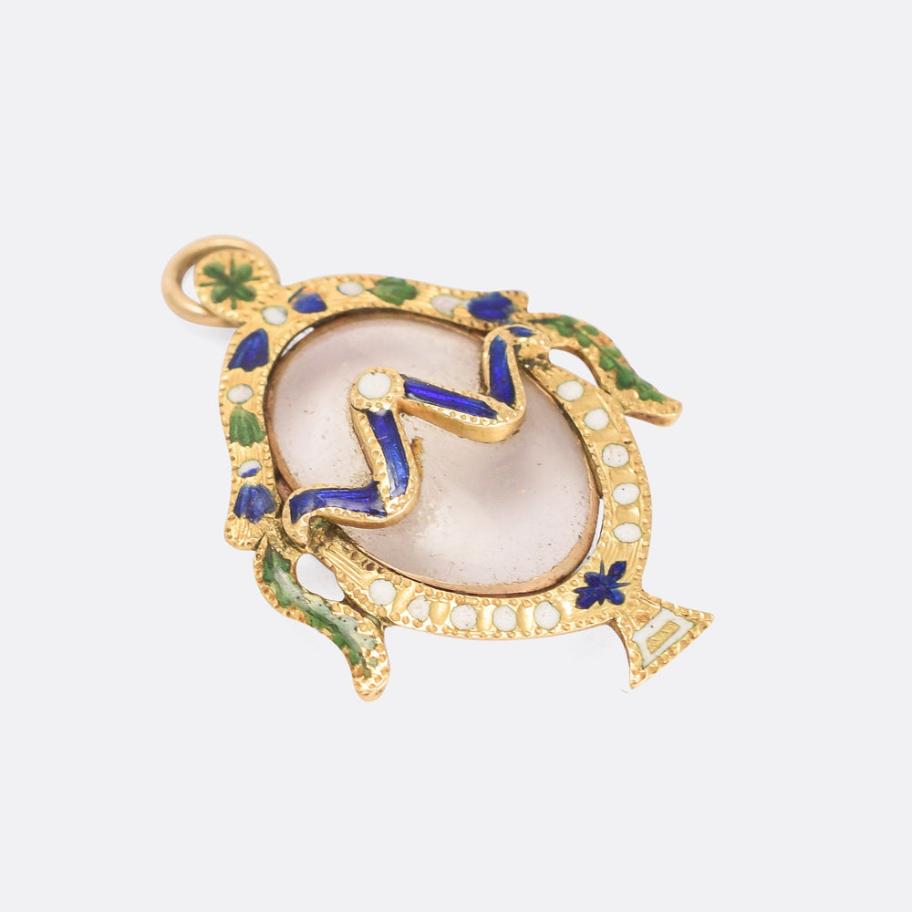 Georgian Enamelled Urn Locket