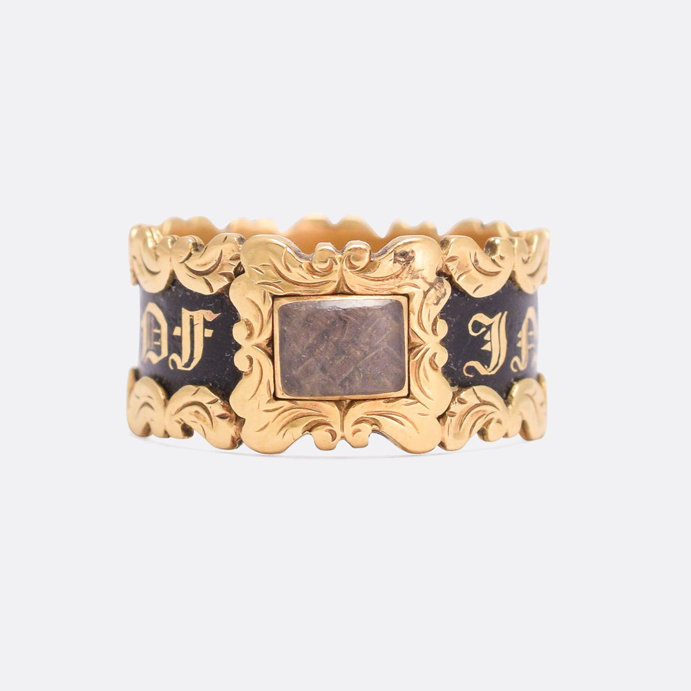 Georgian IN MEMORY OF Locket Memorial Ring