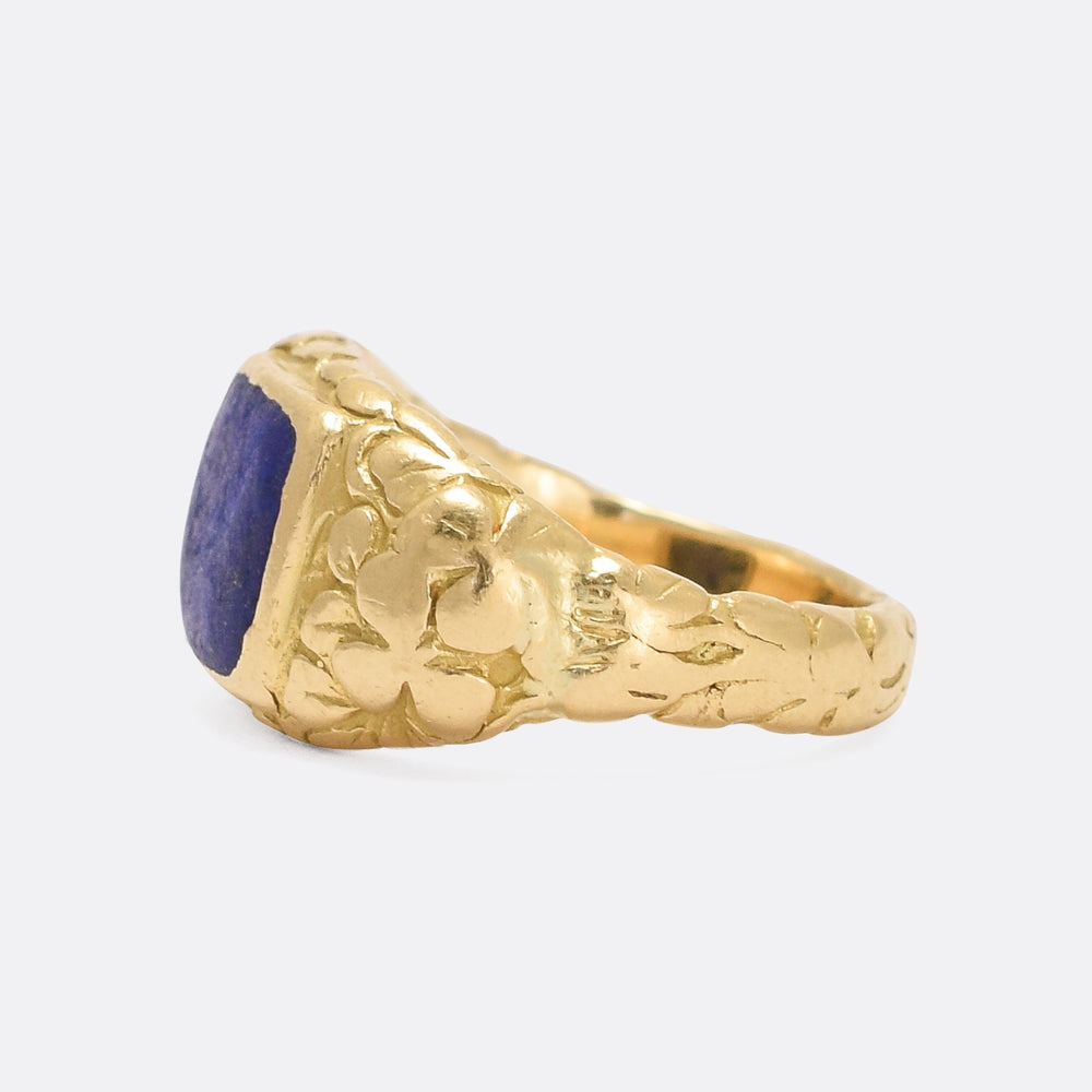 Georgian Lapis Lazuli Signet Ring