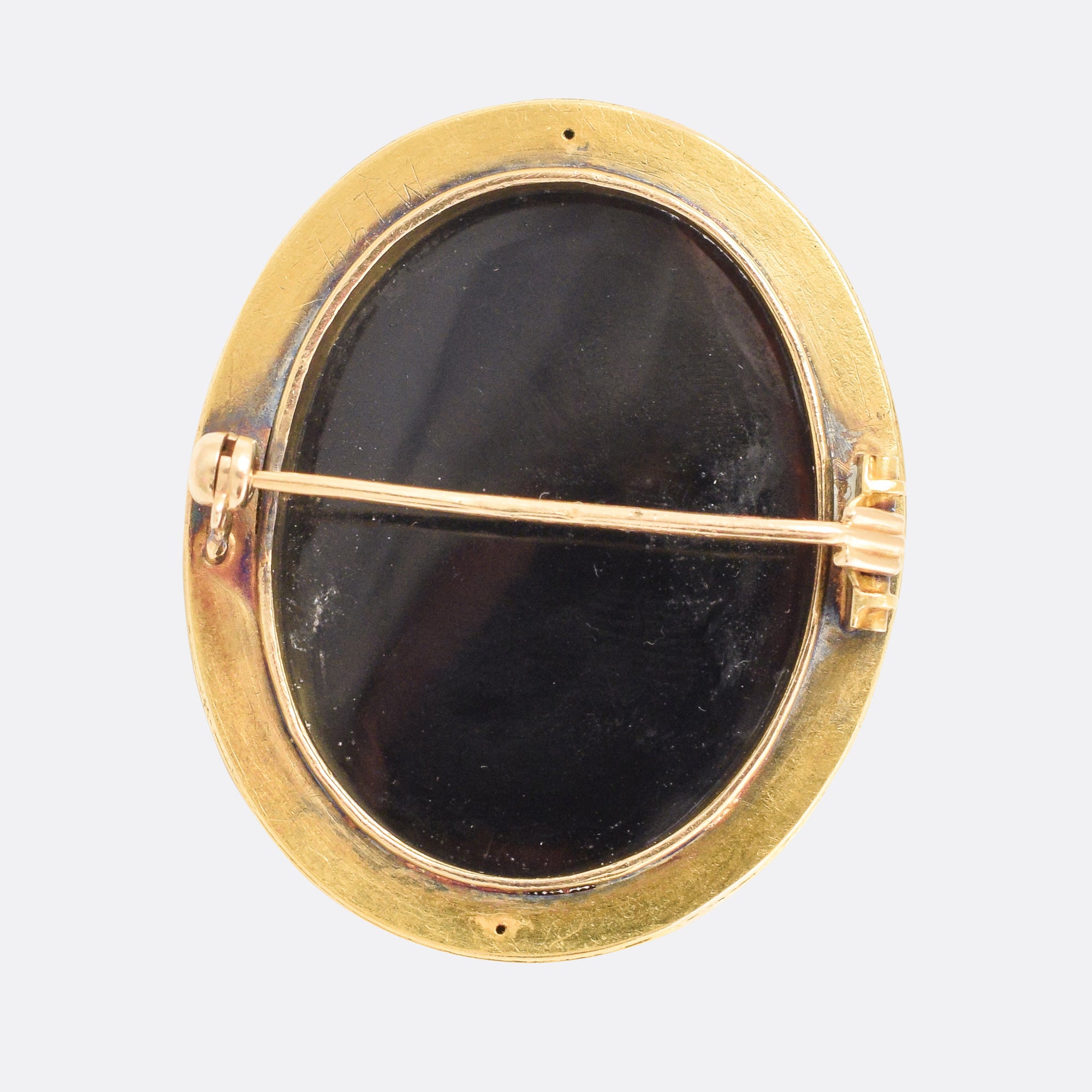 Georgian Onyx Demeter Cameo Brooch Butter Lane Antiques