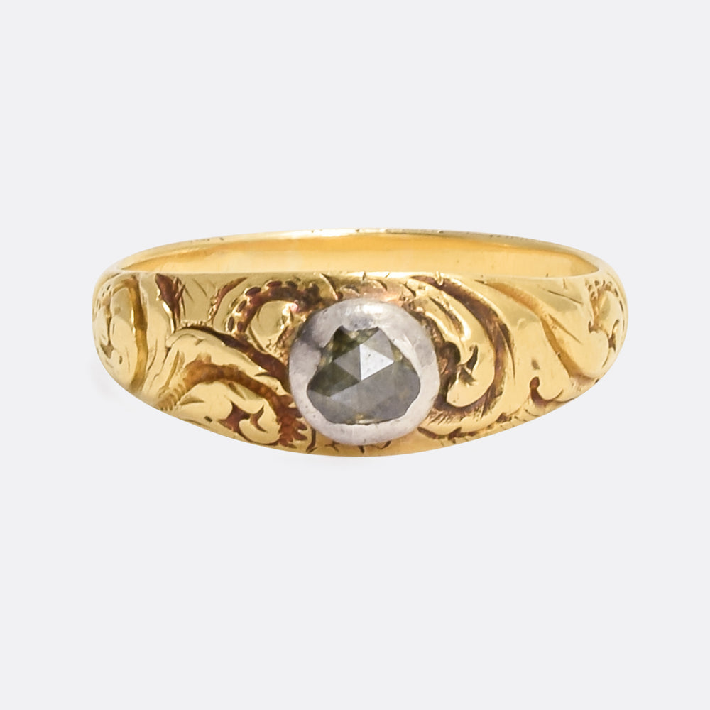 Georgian Rose Cut Diamond Single-Stone Ring
